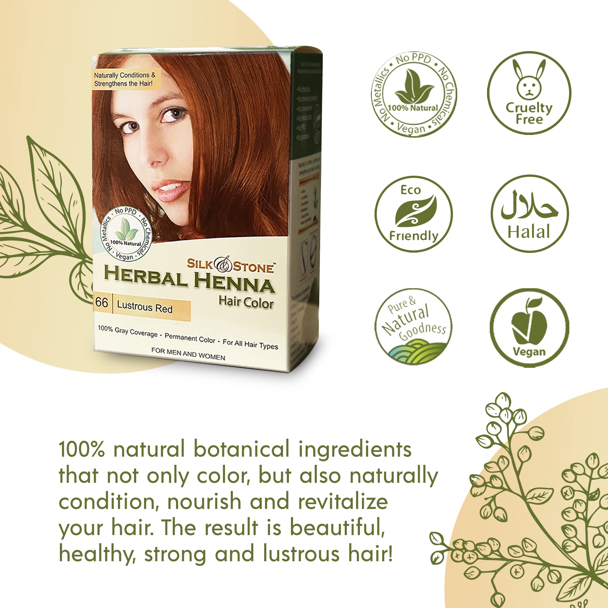 Amazon.com : Herbal Henna Hair Color #66: Lustrous Red : Beauty
